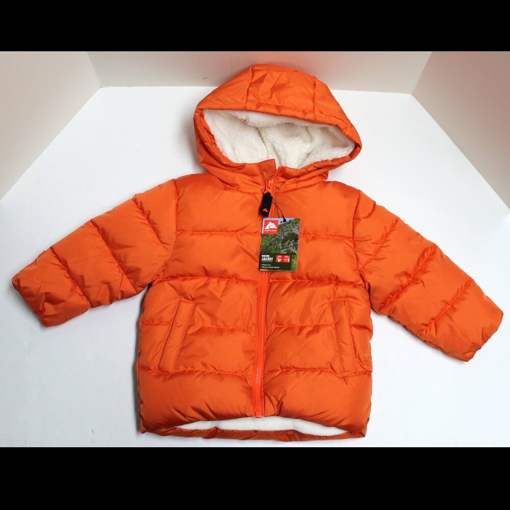 18M Ozark Trail Fleece Lined Toddler Heavyweight Hooded Puffer Jacket or Coat